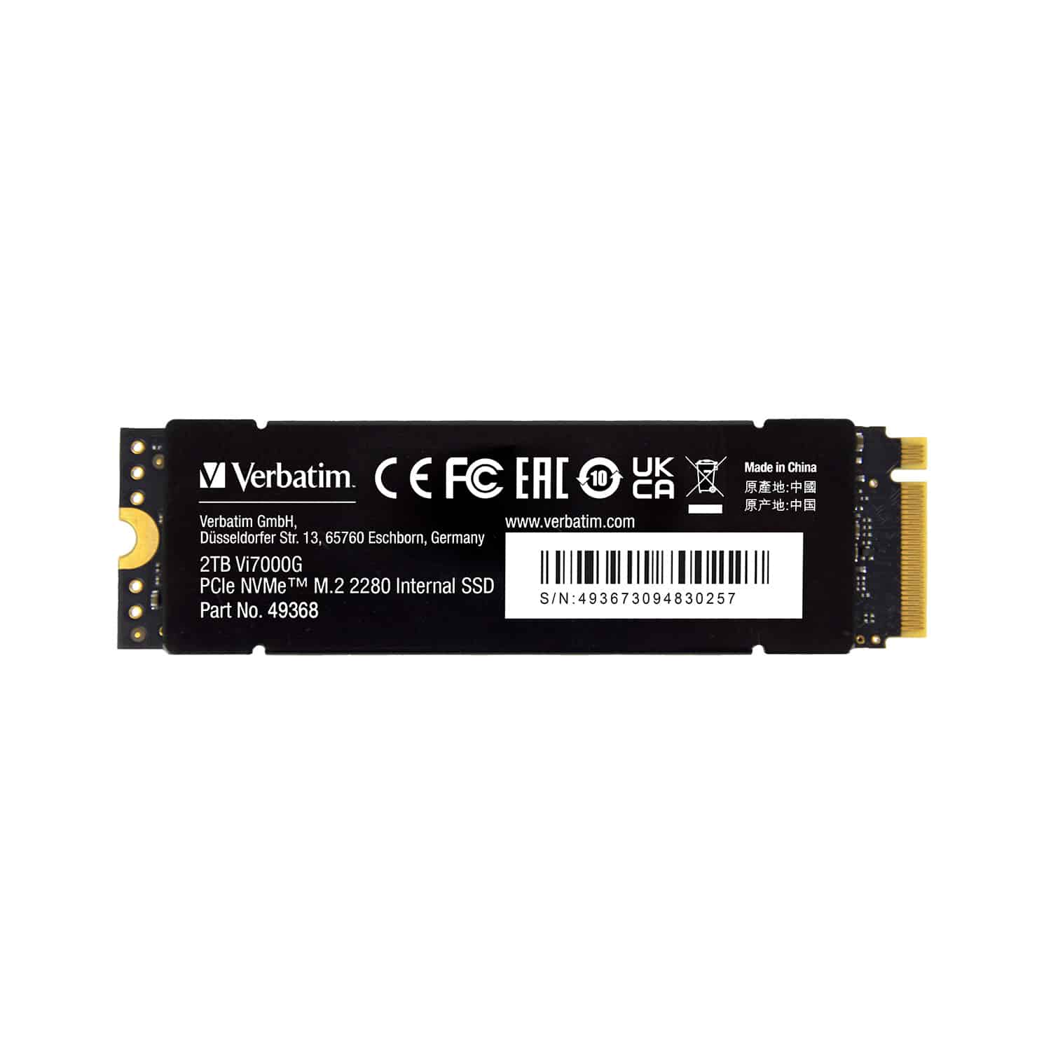 Verbatim Vi7000G PCIe NVMe M.2 2280 Internal SSD - 1TB