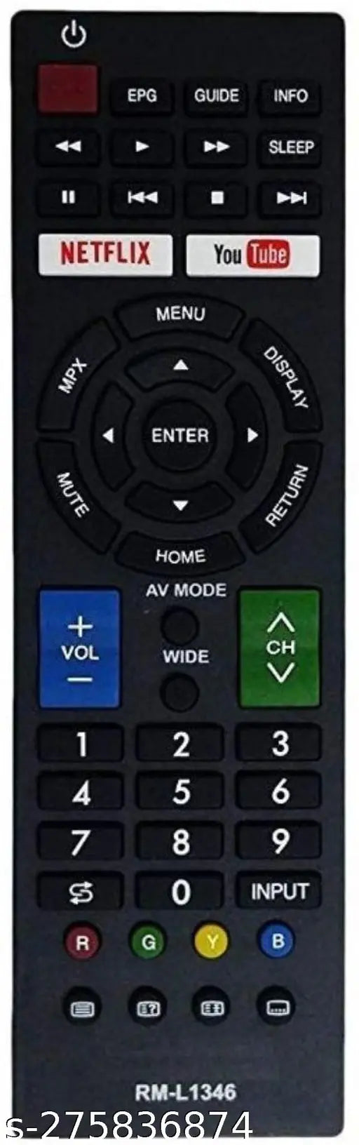 L1346V Universal Remote Control for Sharp TV