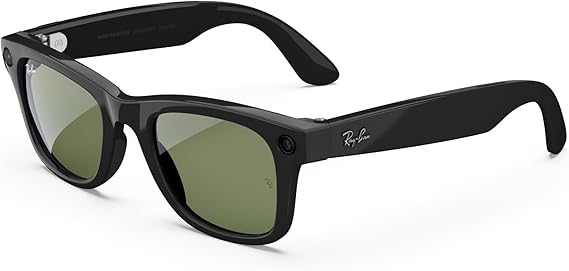Ray Ban Meta Glasses Wayfarer RW4006- Shiny Black/G15 Green