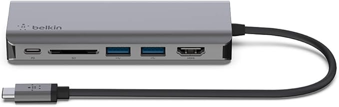 Belkin USB C Hub, 6-In-1 Multiport Adapter