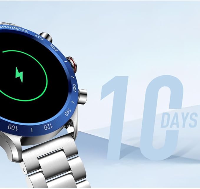 RIVERSONG Motive 9 Max Smart Watch with Bluetooth Calling, 1.43” AMOLED Display, Stainless Steel Bracelet, 100+ Sports Modes
