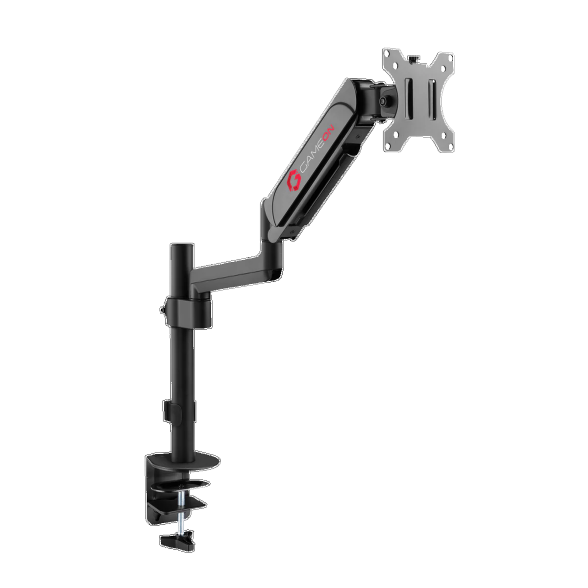 GAMEON GO-3363 Pole-Mounted Spring-Assisted Single Monitor Arm For Gaming And Office Use, 17