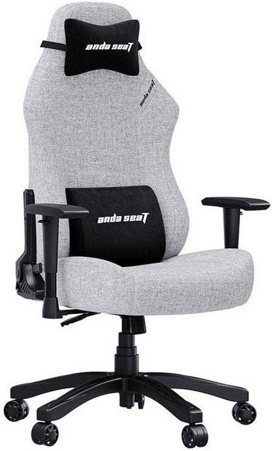 Anda Seat Luna PVC Gaming Chair (L) - Grey Fabric