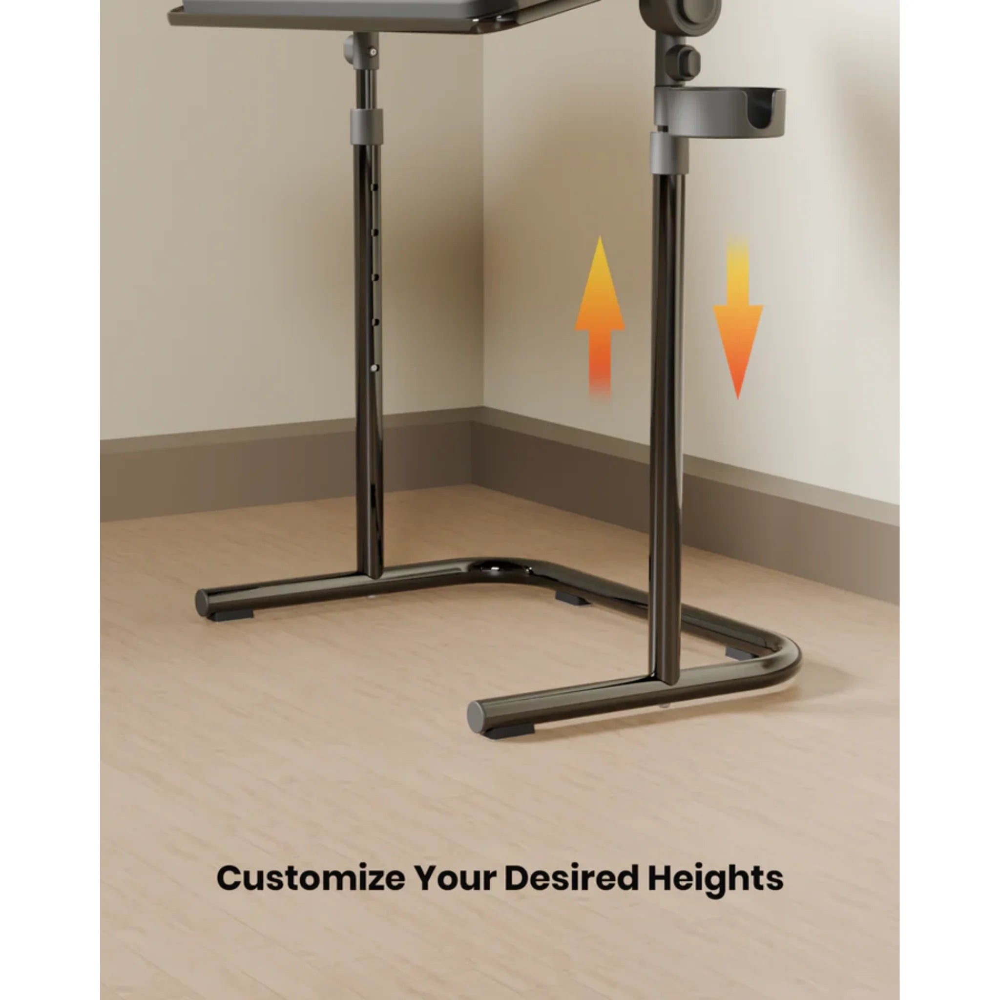 Moxedo FlexMate Adjustable Height Desk for Laptop with Ergonomic Tilt-top Surface