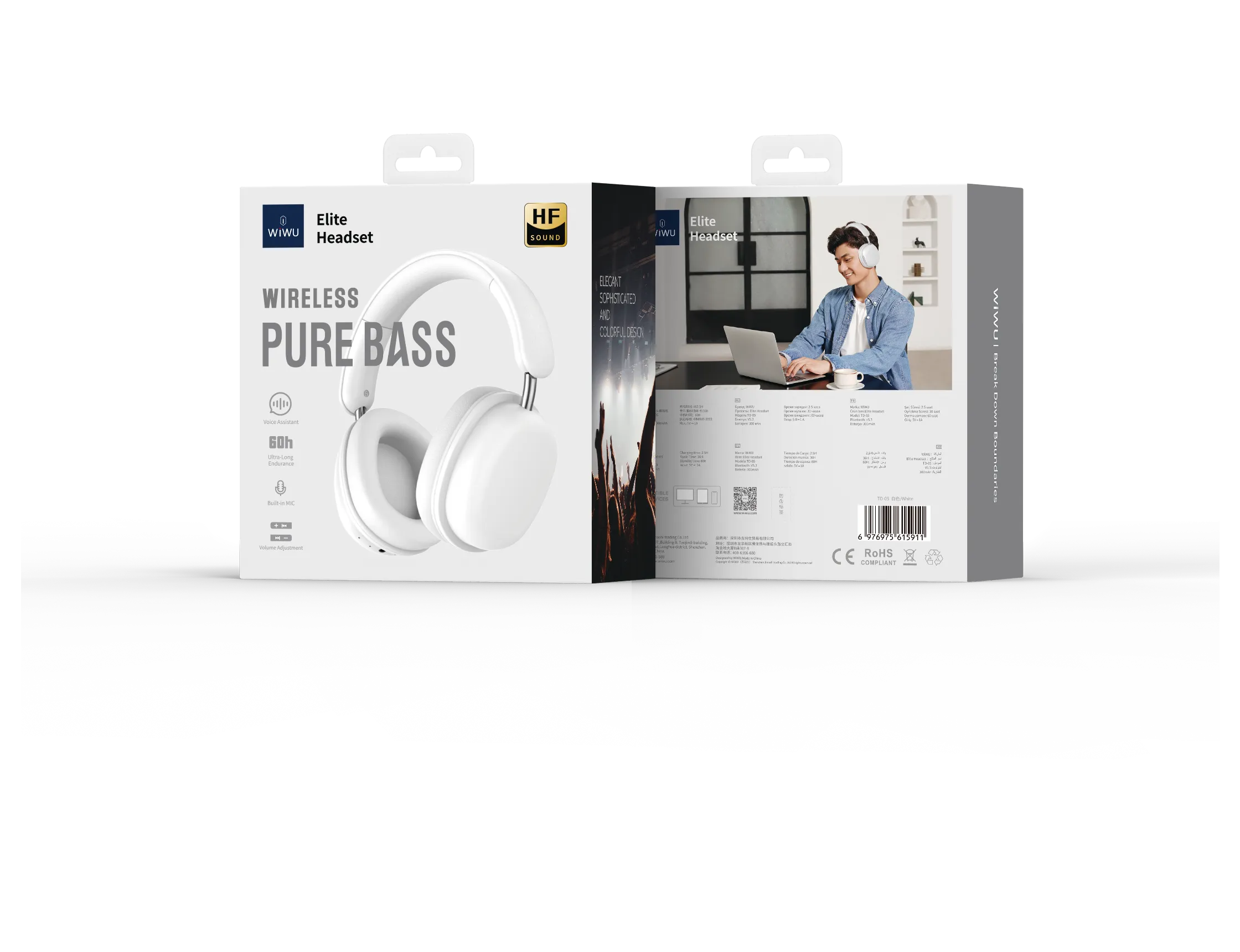wiwu elite headset TD 05 white