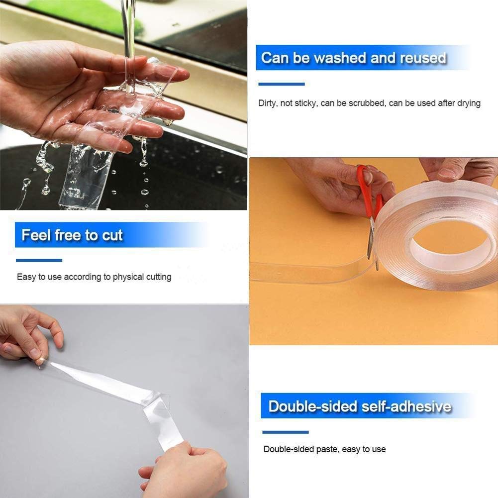 Fusion Luke Double Sided Reusable Adhesive Silicone Tape - 2m
