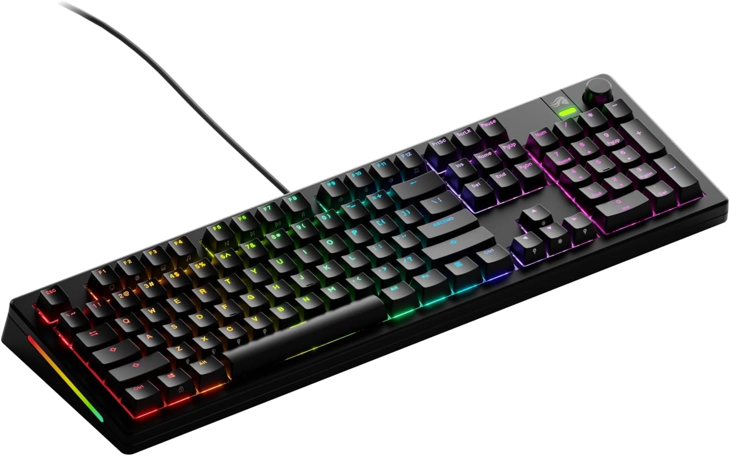 Glorious Gaming - GMMK 3 Custom Mechanical Gaming Keyboard with Knob, 100% Keyboard Full Size Arabic -Black