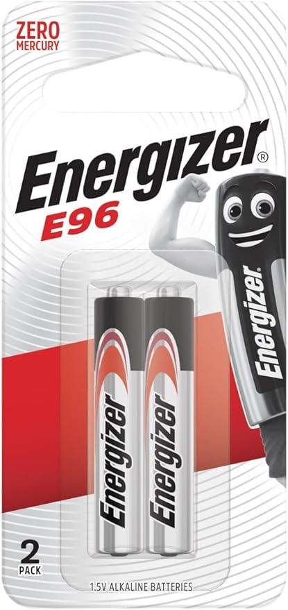 Energizer E96 Alkaline AAAA Batteries Pack of 2