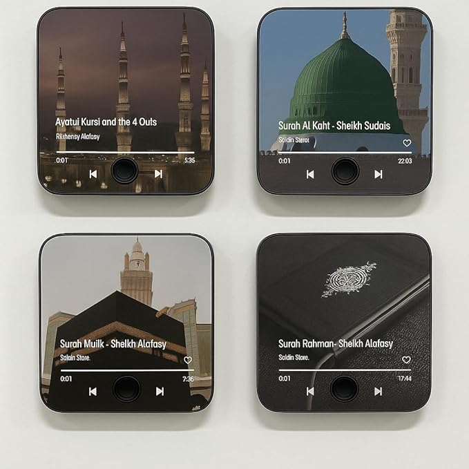 Quran Magnet Speaker for Fridge - Preloaded Surah Audio Player with Islamic Recitations, Portable Magnetic