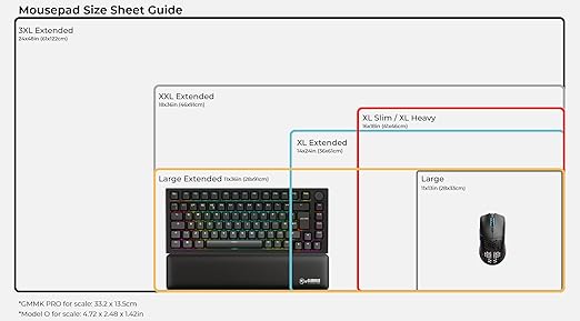 Glorious 3XL Extended Gaming Mouse Mat/Pad  Stealth Edition Black  G-3XL-Black