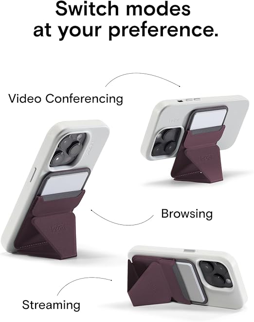 MOFT Magnetic Wallet Stand  Angle Adjustment & Magsafe Compatible Phone Stand-MS007MP-1-MO-BBPL - BlackBerry