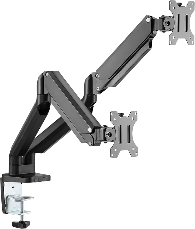 Twisted Minds TM 26 C012 Dual Monitor Arm – Compact Aluminum Gas Spring Mount for 17