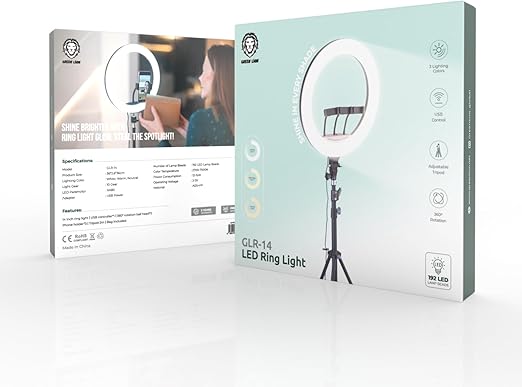 Green Lion GLR-14 LED Ring Light -White/Neutral/Warm Light -Stepless Dimming