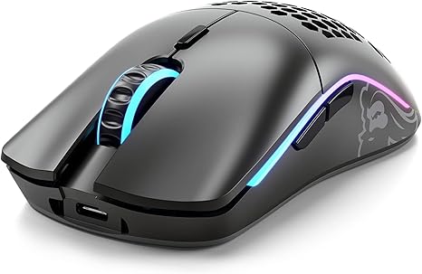 Glorious Model O Minus Wireless RGB Optical Gaming Mouse, Matte Black | GLO-MS-OMW-MB