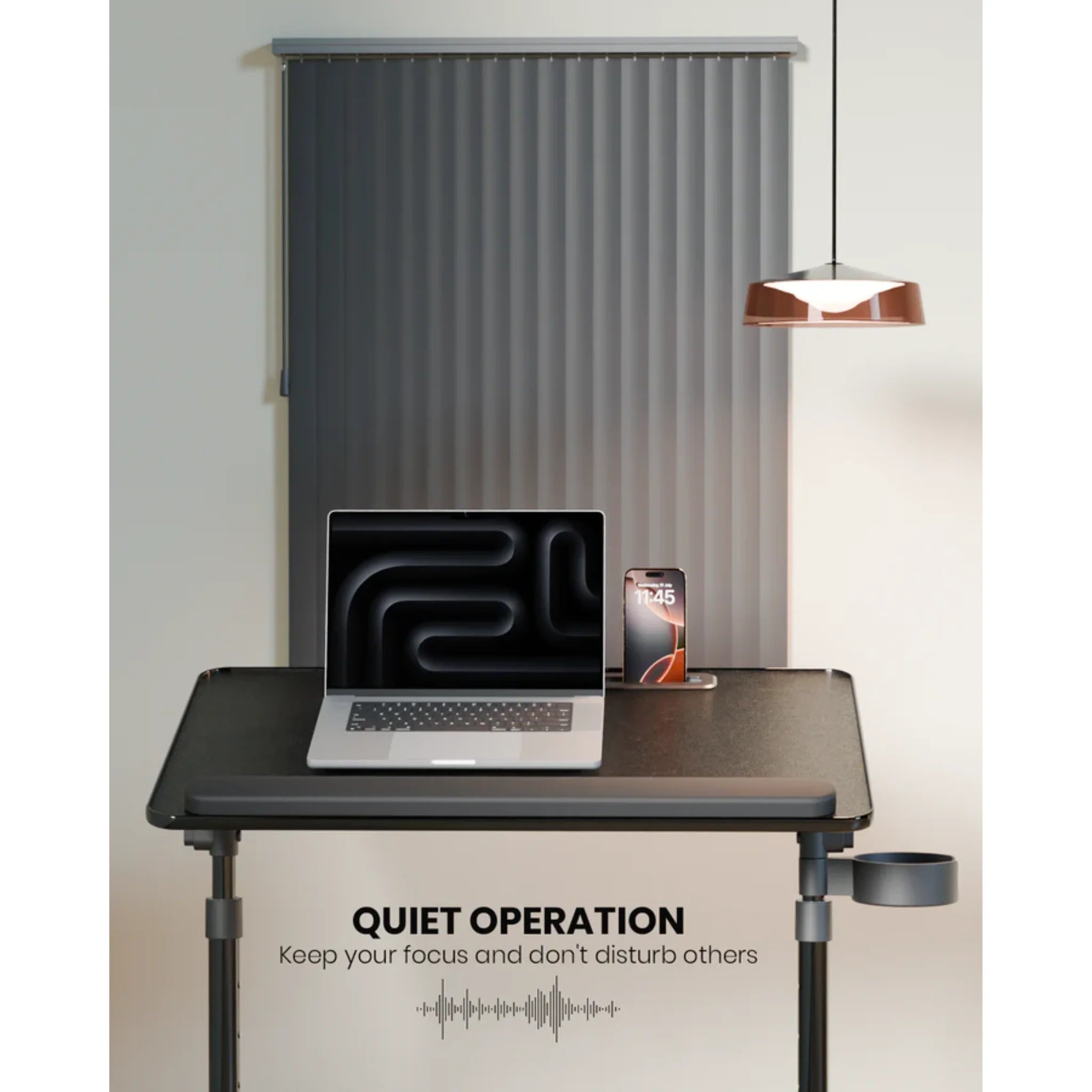 Moxedo FlexMate Adjustable Height Desk for Laptop with Ergonomic Tilt-top Surface