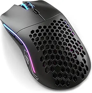Glorious Model O Minus Wireless RGB Optical Gaming Mouse, Matte Black | GLO-MS-OMW-MB