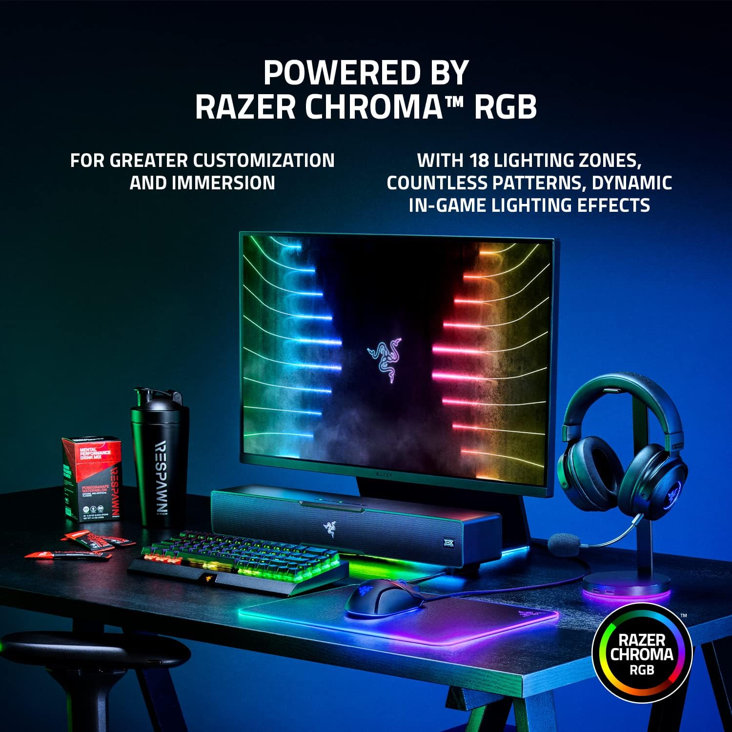 Razer Leviathan V2 PC Gaming Soundbar with Subwoofer
