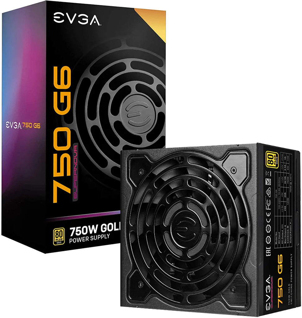 EVGA SuperNOVA 750 G6, 80 Plus Gold 750W Power Supply