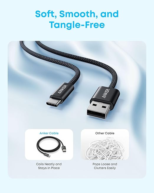 Anker Zolo USB-A to USB-C Cable 3.3ft(1M) |A8052H11