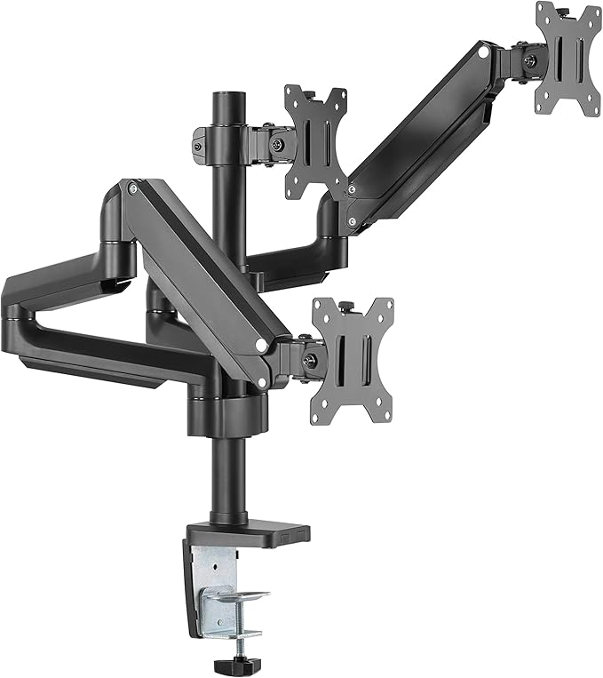 Twisted Minds TM 26 C018P Triple Monitor Arm – Pole-Mounted Aluminum Gas Spring Stand for 17”–27”