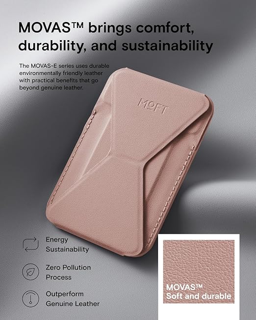 MOFT Magnetic Wallet Stand  Angle Adjustment & Magsafe Compatible Phone Stand-MS007MP-1-MO-CSND - Classic Nude