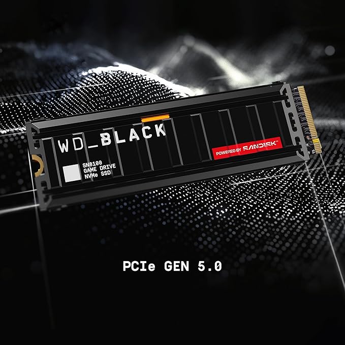 WD_BLACK SN8100 NVMe M.2 SSD Gen 5 - With Heatsink