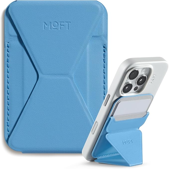 MOFT Magnetic Wallet Stand  Angle Adjustment & Magsafe Compatible Phone Stand-MS007MP-1-ME-FJ - Faded Jeans