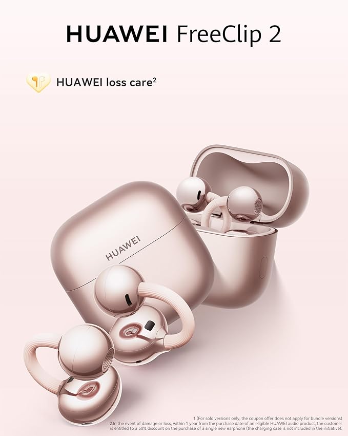 Huawei FreeClip 2 Open-Ear Headphones,Rose Gold