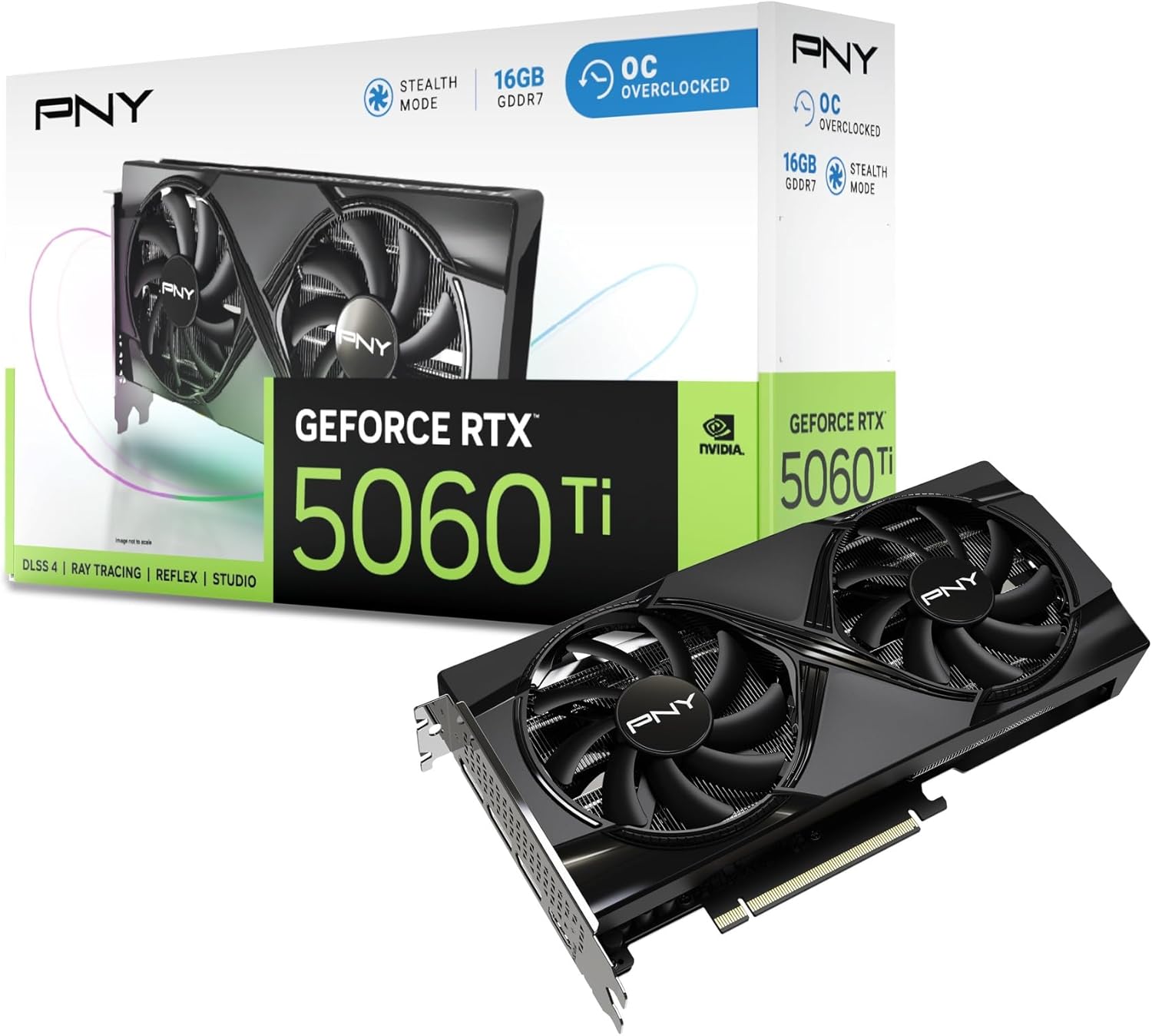 PNY GeForce RTX 5060 Ti 16GB Overclocked Dual Fan DLSS 4 Graphics Card