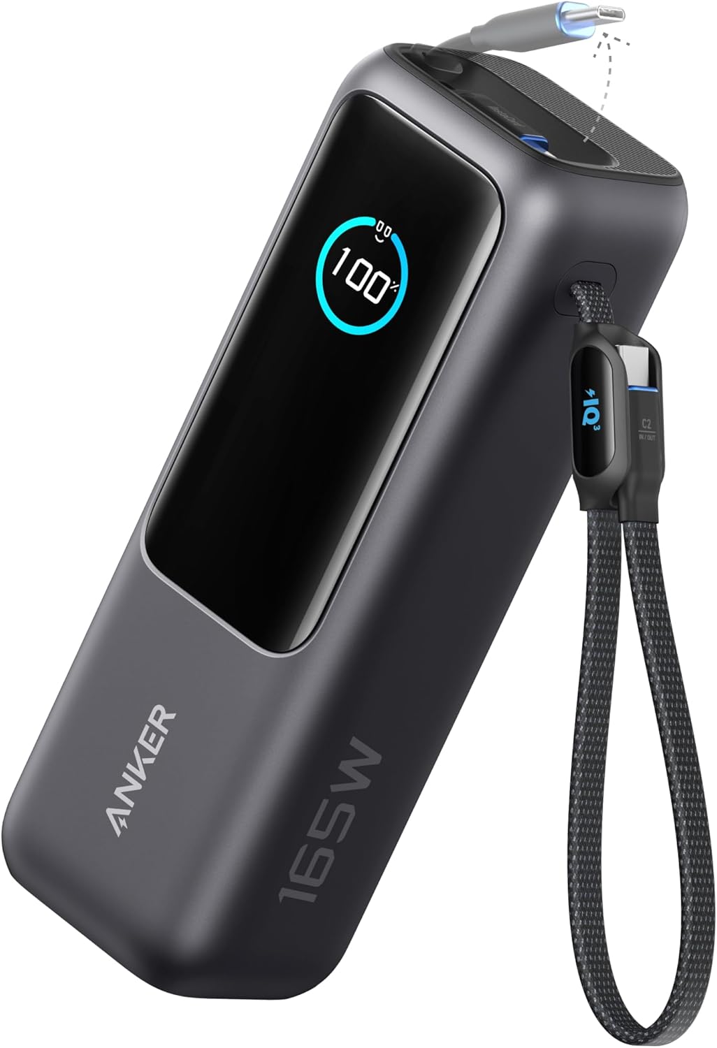 Anker Zolo 25000mAh 165W Built-In Retractable Cable Power Bank - A1695H11