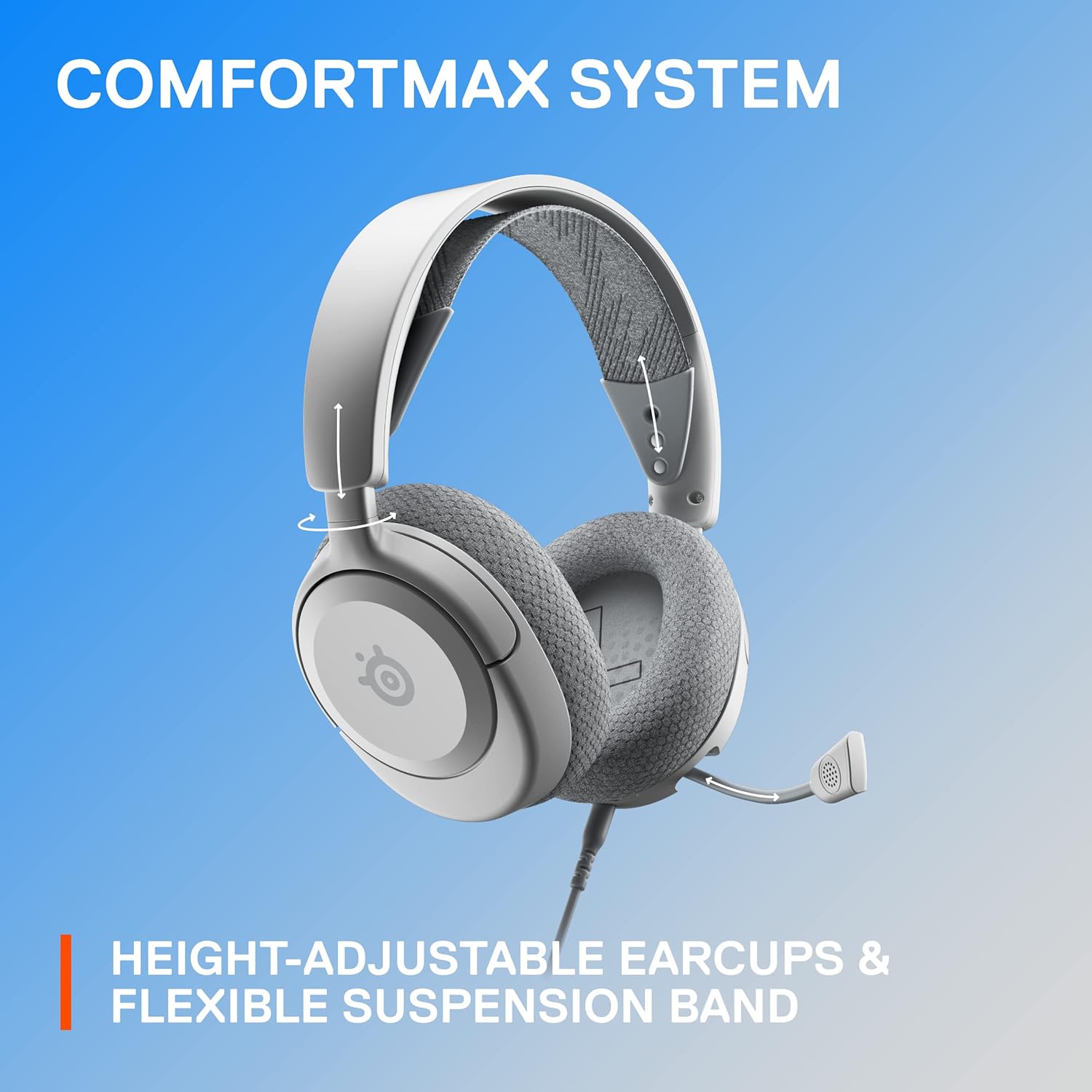 SteelSeries Arctis Nova 1P Multi-System Gaming Headset- White