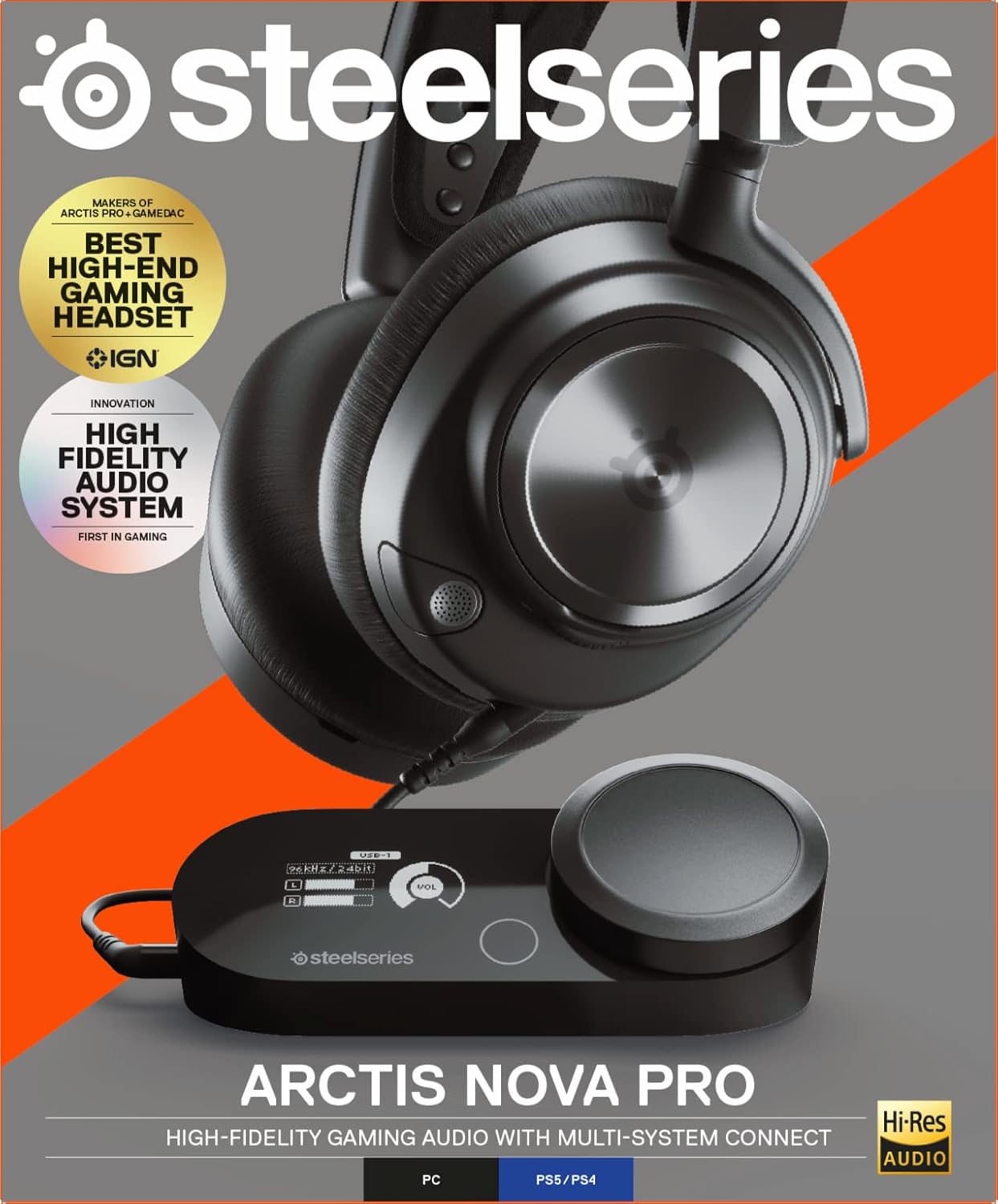 SteelSeries Arctis Nova Pro Multi-System Wired Gaming Headset -Black | 61527