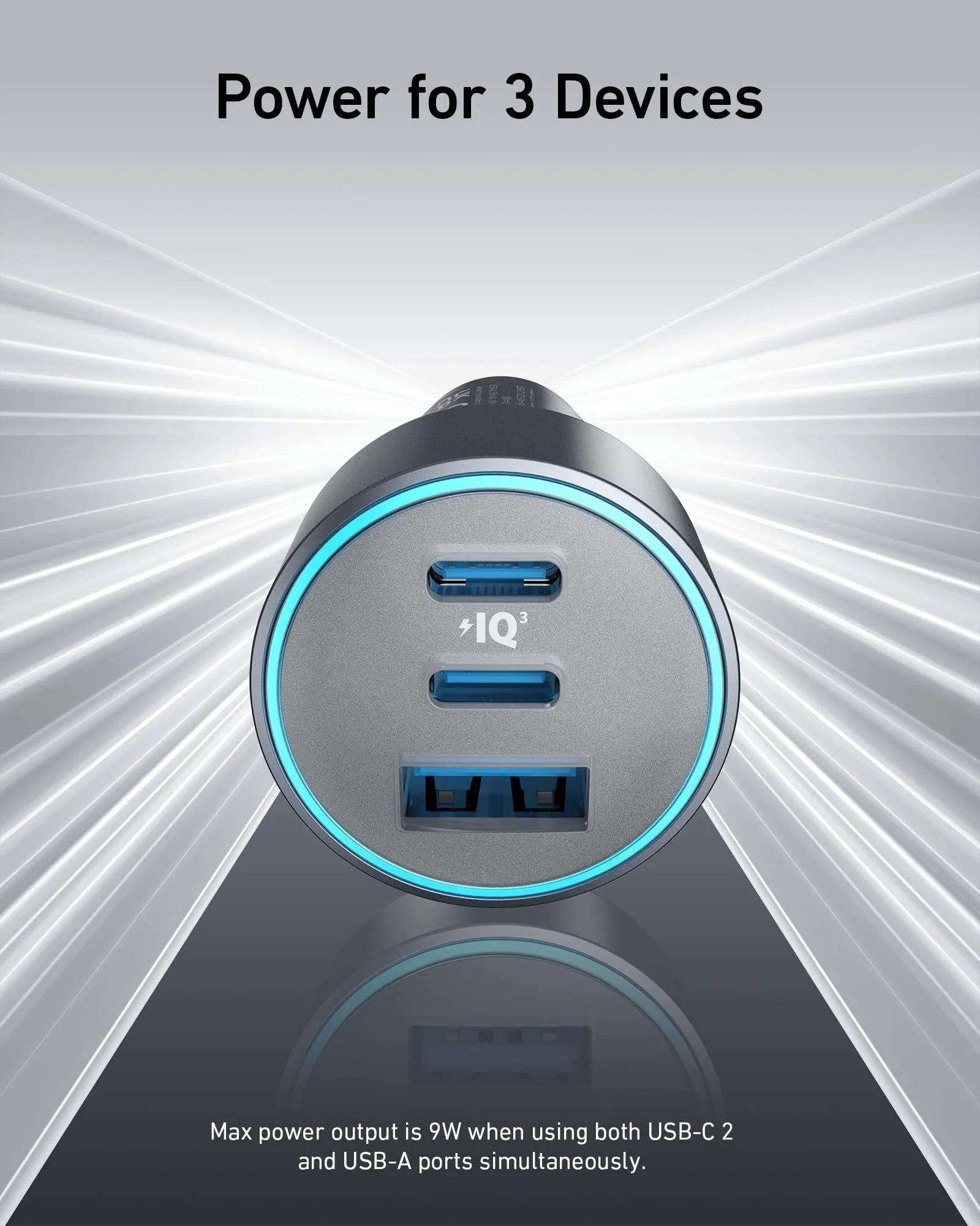 Anker 535 Car Charger 67W 3-Port with USB-C Cable