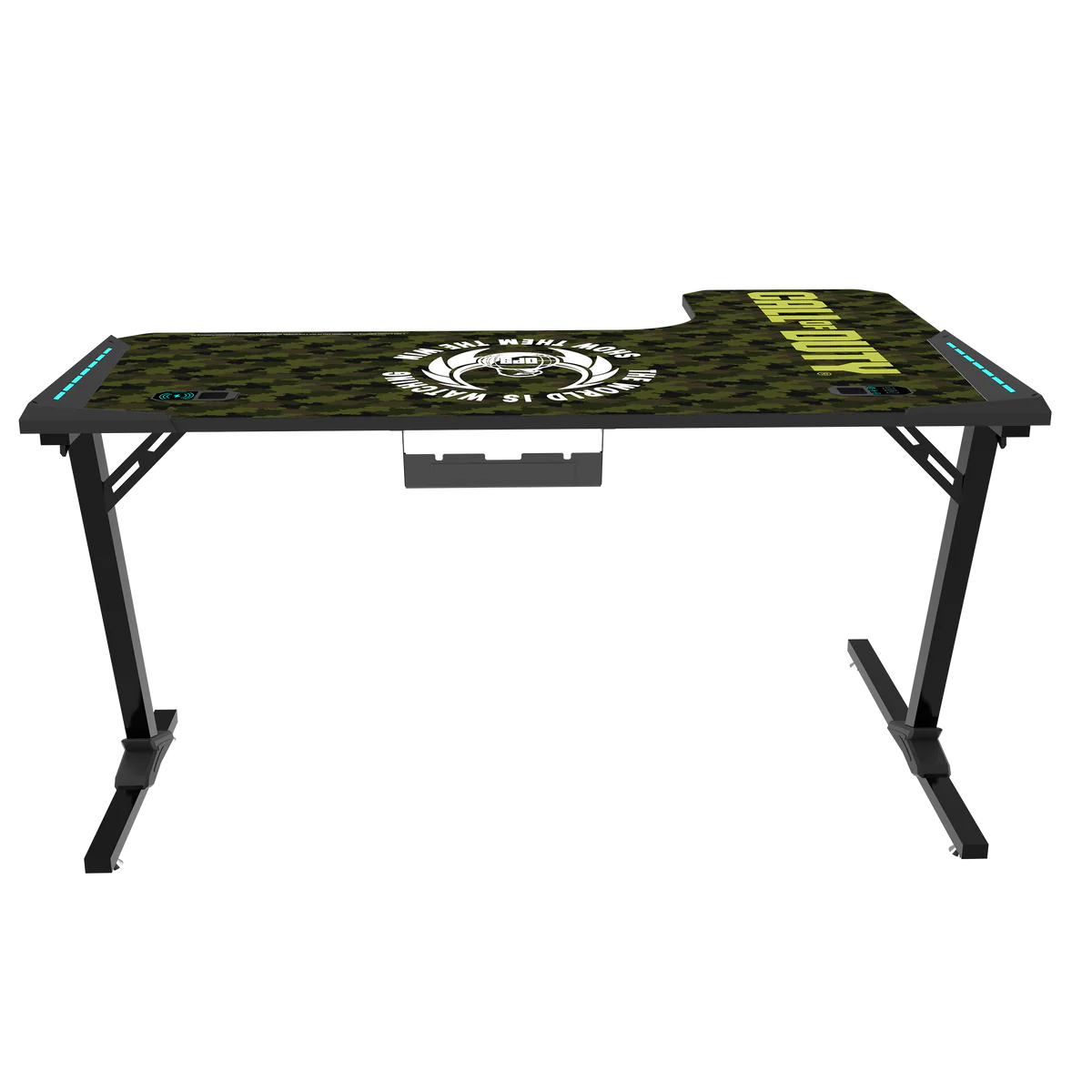 GAMEON Call Of Duty (COD) Phantom XL-L Series L-Shaped RGB Flowing Light Gaming Desk