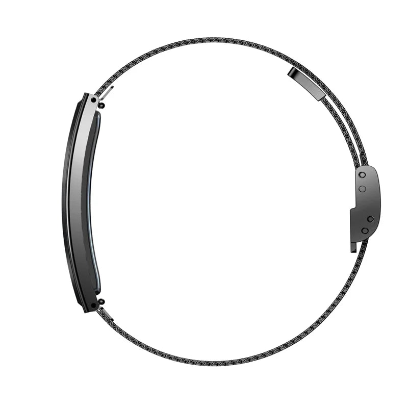 Smart Bracelet Couples Step Counter Heart Rate Health Monitor Waterproof Sports Wristband with Dual Strap - Black