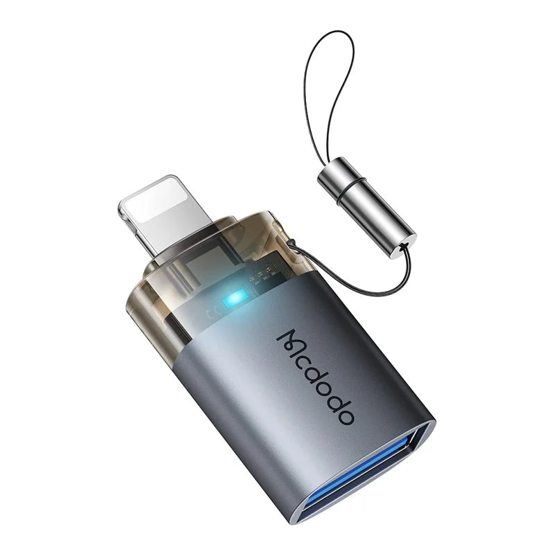 MCDODO 2-in-1 USB-A to Lightning Adapter with LED Light Data Transfer 480Mbps -OT-785