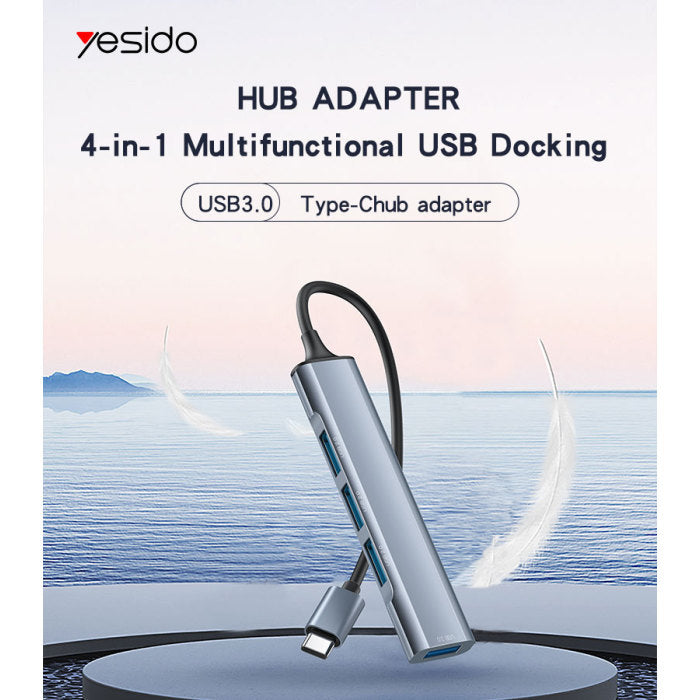 Yesido 4-in-1 Multifunctional Type-C Docking Station - HBI7