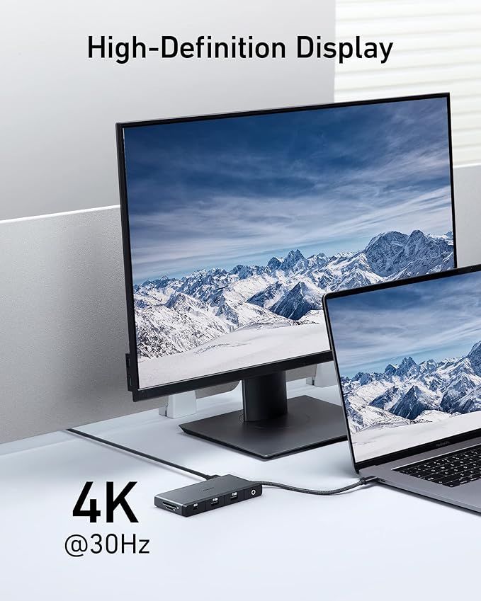 Anker USB C Hub, 552 USB-C Hub (9-in-1, 4K HDMI) with 100W Power Delivery - A8373H11