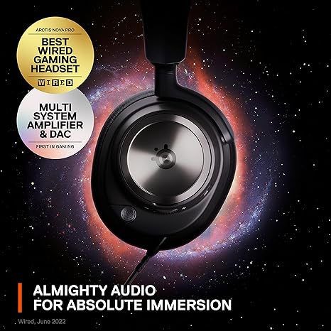 SteelSeries Arctis Nova Pro Multi-System Wired Gaming Headset -Black | 61527