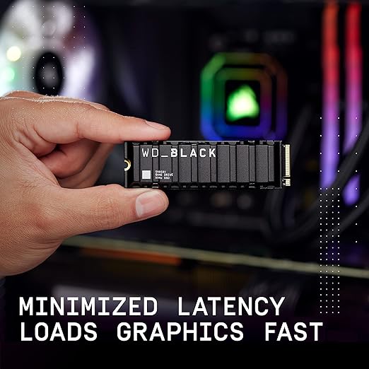 WD_BLACK SN850X NVMe M.2 SSD Gen 4 - 8TB With Heatsink, 7,200 MB/s Read speeds