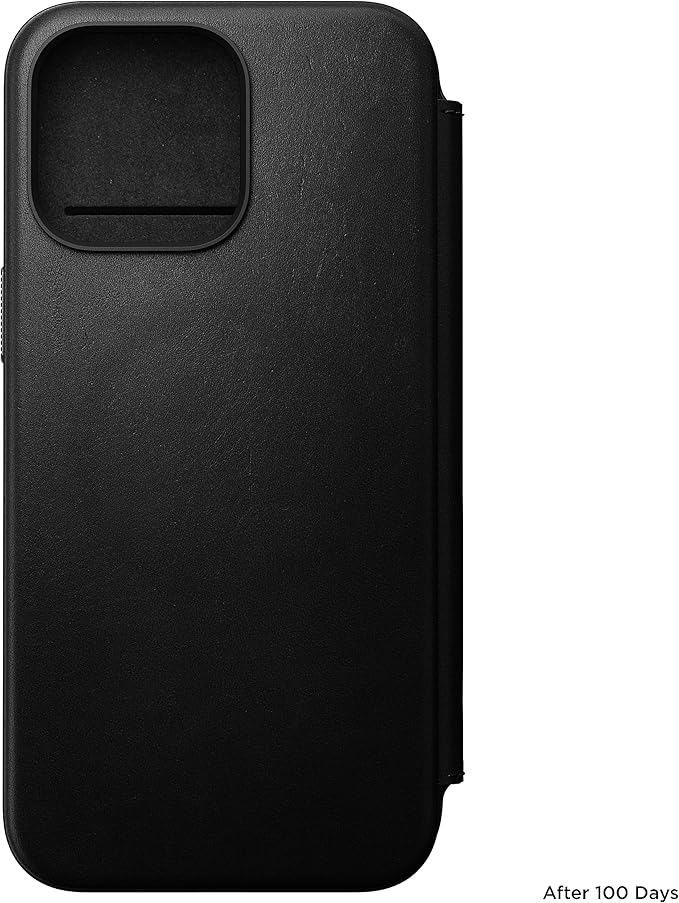 Nomad Modern Leather Folio Cover, - iPhone 15 Pro Max -NM01632085-Black