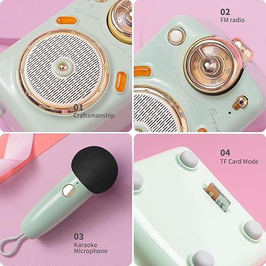 Divoom Fairy-OK Cute Speaker with Microphone, Green