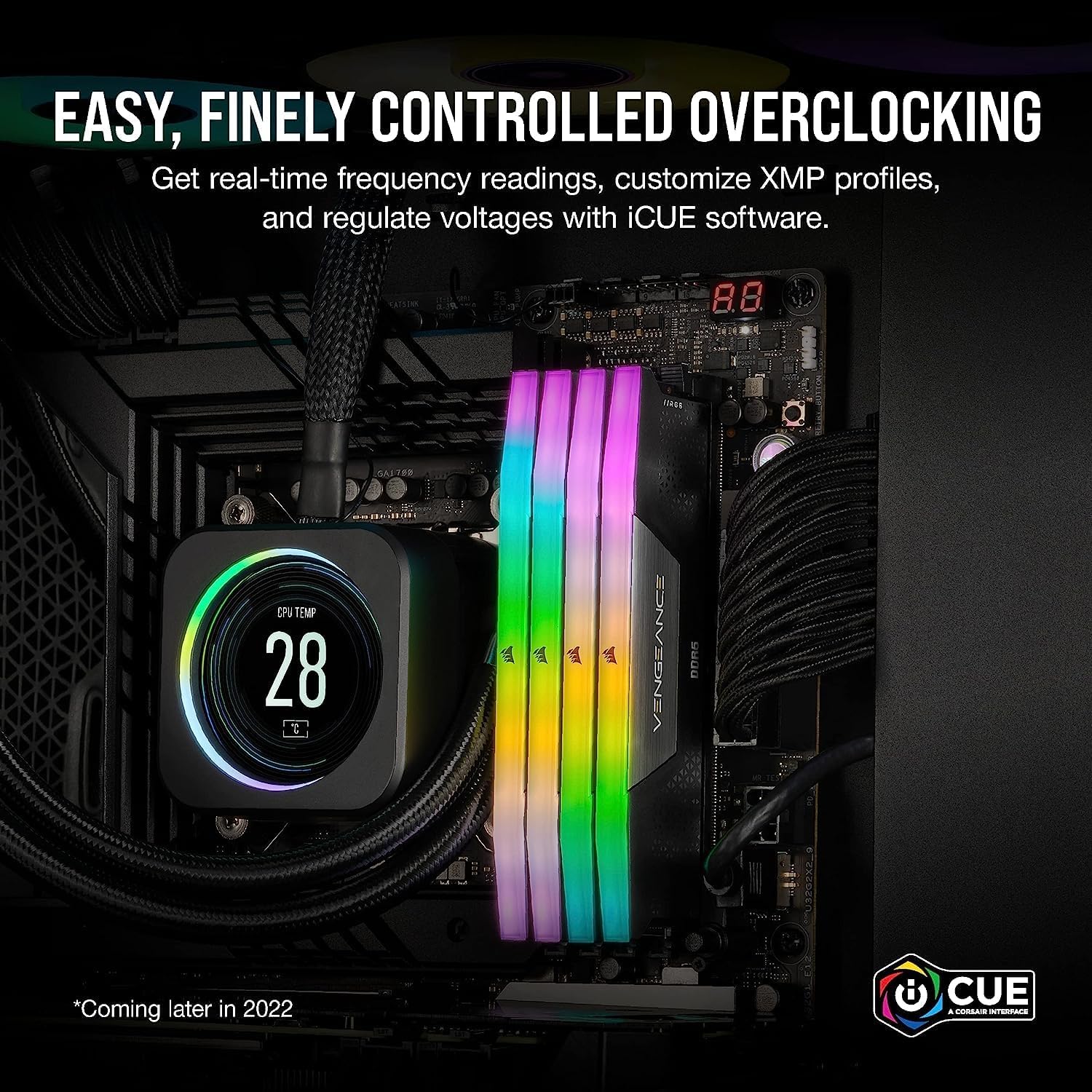 CORSAIR VENGEANCE RGB DDR5 RAM 32GB (2x16GB) 7200MHz