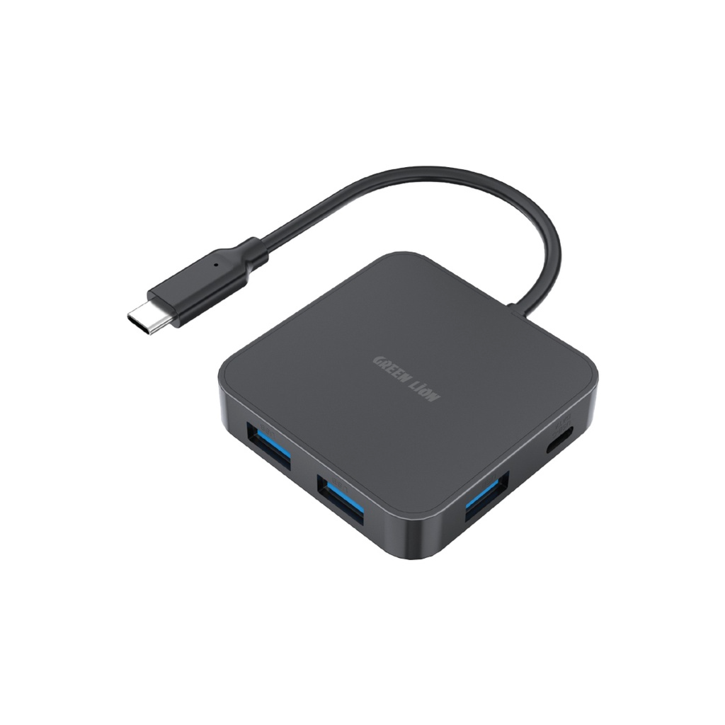 Green Lion Gnghub7N1Bk Ghb-7 7 In 1 Usb-C Hub - Black