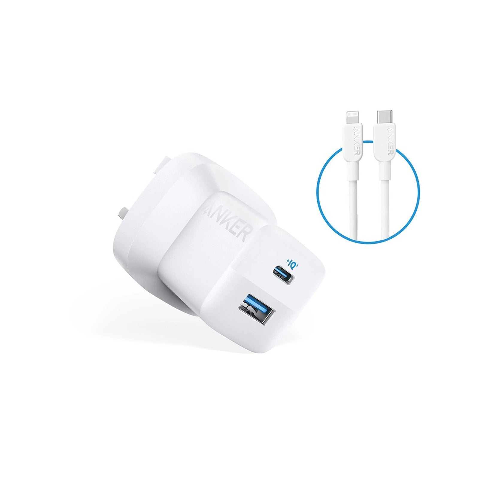 Anker 323 Charger 33W with Type-C to Lightning Charging Cable