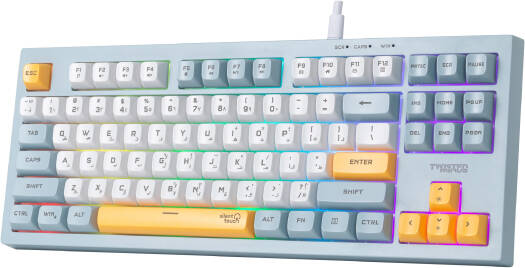 Twisted Minds 80% Spectrum Series Wired Membrane Keyboard, 87 Keys, English/Arabic Layout| TM-MK75-W