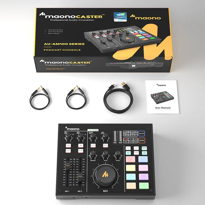 Manocaster Interface Maonocaster AM100 Audio Interface & Podcast Console - AU-AM100 ...