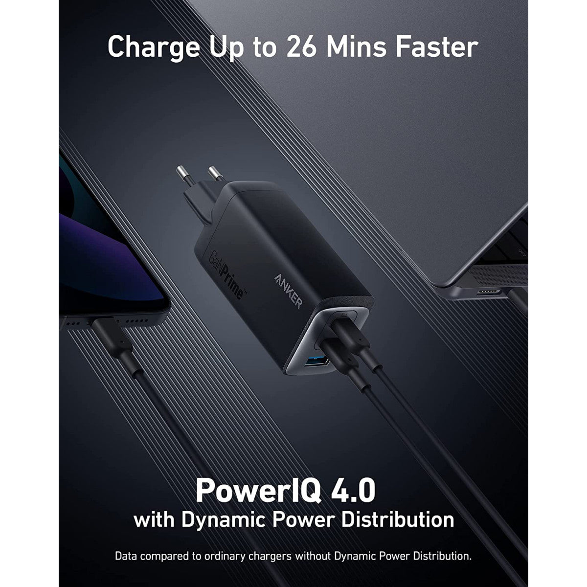 Anker 737 GaNPrime 3-Port 120W Charger A2148311-Black-EU