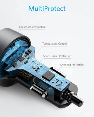 Anker A2732HF1 PowerDrive PD+ 2 35W Car Charger – Black