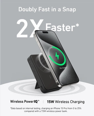 Anker MagGo PowerBank 15W 10000mAh Ultra-Fast Magnetic Charging with Smart Display A1654H11 - Black